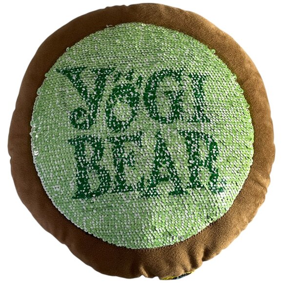 12"‎ Yogi Bear Sequin Pillow Name/Face Hanna Barbera Collection - Picture 2 of 9